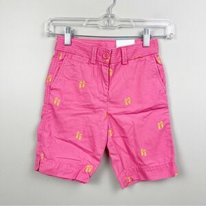 NWT CrewCuts Pink Shorts with yellow flip flop accents Size 7